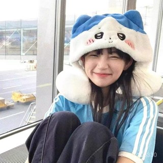 【桃園-出貨】可愛小八烏薩奇U型枕連帽靠枕脖子護頸枕旅行坐車午睡枕頭便攜式
