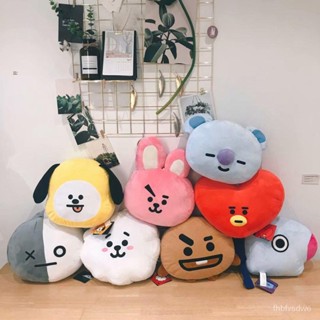 【臺灣出貨】BTS防彈少年團BT21抱枕毛絨玩具靠墊公仔汽車靠枕玩偶娃娃女禮物