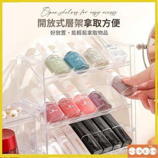LJX 透明桌面收納架 收納架 整理架 置物架 展示架 多功能整理 可疊加 透明整理架 透明收納架 桌面整理架11