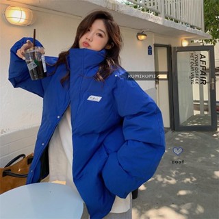 蔓莎💞剋萊因藍棉服女2024新款oversize麵包服加厚棉襖潮ins冬季外套