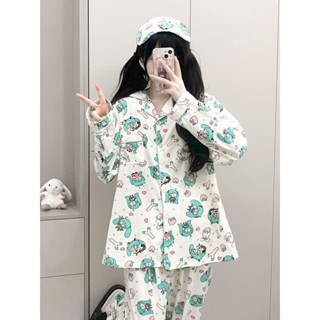 【睡衣上新】 卡通初音未來睡衣女春秋新款長袖長褲日系可愛少女家居服套裝外穿