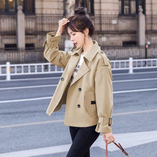 秋冬時尚上衣🔥短款氣質外套女寬松2024秋裝新款韓版長袖夾克上衣小個子休閑風衣
