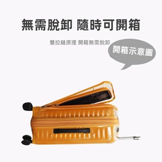 免運 ELLE前開蓋拉桿箱保護套 無需脫卸 行李箱旅行箱防塵套 24/26/28吋箱套 透明保護套 箱角加厚 防刮不發黃