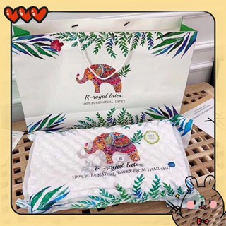 新皇泰國大象乳膠枕頭天然乳膠按摩護頸枕芯禮品枕wzh1102