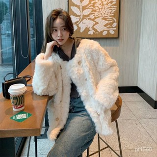 【Princess Home】秋冬女生新款毛毛外套寬鬆百搭毛絨上衣2024小個子洋氣百搭羊羔毛 秋冬外套 小香風外套 羊