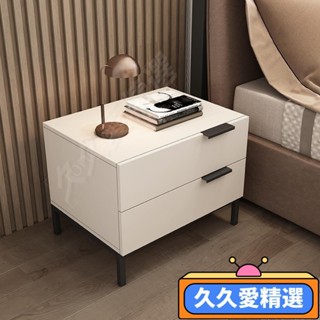 【現貨】現代極簡白色鋼琴 烤漆床頭櫃現代簡約ins風儲物櫃輕奢臥室收納櫃JJAJ