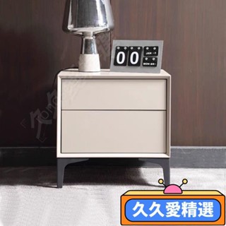 【現貨】實木輕奢床頭櫃小型簡約床邊櫃烤漆北歐網紅儲物櫃臥室傢用收納櫃#熱銷JJAJ