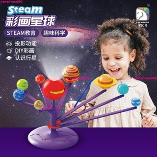 #優選暢銷#智慧電動太空星球太陽系模型八大行星模型兒童網紅小製作宇宙星球