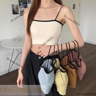 【🌈乖乖YuKi精品優選】夏季撞色平口內衣 小可愛 美背外穿打底小吊帶美背裹胸少女 無鋼圈內衣 打底內衣 運動內衣 輕