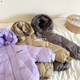 💥桃園出貨💥白鴨絨羽絨服秋冬保暖韓國童裝白鴨絨羽絨服洋氣加厚泡泡帽連帽外套男女寶保暖寬松百搭