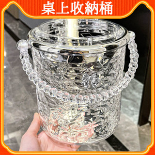 [YOYO]桌面垃圾桶 帶蓋 家用 客廳 茶幾 辦公桌面 高顏值 按壓式 車載 迷你 小紙簍 桌面整理盒 收納盒