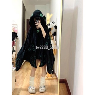 居家好物❤披肩斗篷毛絨睡袍珊瑚絨睡衣女法蘭絨加厚睡裙