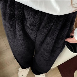 🔥 爆 女睡褲女秋冬 冬季新款珊瑚絨睡褲加絨加厚睡衣女大碼毛絨長褲學生家居褲可外穿