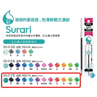 ZEBRA 斑馬 Prefill REK7A 0.7變芯原子筆芯 任買4支送S4A11筆管1支【金玉堂文具】