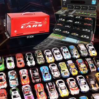 💯桃園出貨🚚模擬賽車停車場 停車場玩具 汽車玩具 汽車模型 小型集裝箱車庫玩具 迴力車閤金小汽車 男孩賽車禮盒 兒童禮物