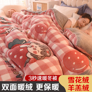 ✨現+免運💥 羊羔絨被 保暖被 法蘭絨被 暖暖被 水貂絨被 加厚棉被 冬天棉被 厚棉被 雙麵絨被子冬被加厚保暖被芯冬季