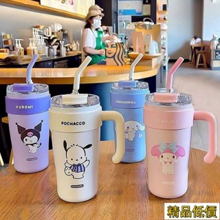 【可開發票】新款三麗鷗冰霸杯不銹鋼高顔值大容量吸管女生保溫杯水杯巨無霸水壺 保溫杯 喝水瓶 兒童 中大童