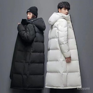 2025新款📣時尚羽絨服男過膝長款情侶裝2024冬季爆款白鴨絨中戲潮流加厚外套 KWVC