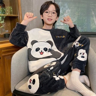 【臺灣出貨】兒童睡衣 男童珊瑚絨加厚法蘭絨 秋冬睡衣 長袖睡衣 韓版睡衣 棉質睡衣 寬鬆睡衣 可愛睡衣 兒童睡衣 居家服