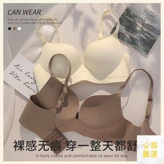 無痕無鋼圈內衣 固定杯不跑杯 簡約百搭素色內衣 一片式女生集中爆乳胸罩