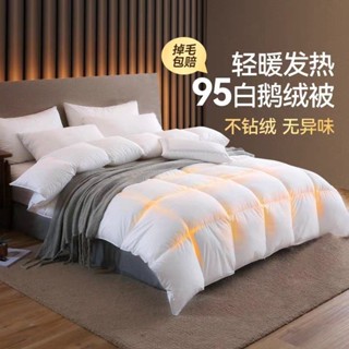 羽絨被 ✨正品國標95白鵝絨被冬季加厚保暖羽絨被單雙人靜音輕盈大朵鵝絨被 羽絨被 冬被 被胎 保暖被 鵝絨被 羽絨被雙人