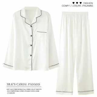 Xuan♥新款ins睡衣女簡約甜美網紅開衫少女長袖韓版薄款家居服兩件套裝