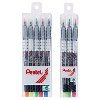 【King PLAZA】Pentel 飛龍 螢光筆 S512 標記筆記 3色組 5色組