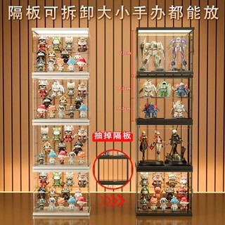 臺灣出貨🔥泡泡瑪特收納盒展示架大容量樂高盲盒收納展示盒手辦模型集裝箱櫃lego展示盒
