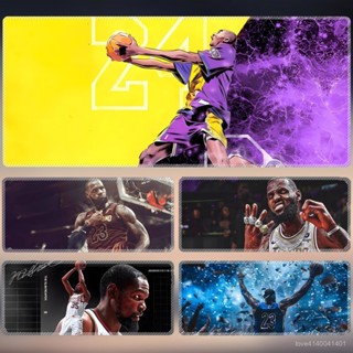 熱賣爆款 【桃園出貨】NBA球星滑鼠墊超大鍵盤電腦筆記本桌墊定製辦公勇士湖人科比庫裡