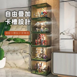 泡泡瑪特盲盒 手辦模型展示櫃 樂高積木透明展示架 置物架落地多層收藏櫃 包包收納盒 防塵防水 手辦模型展示櫃
