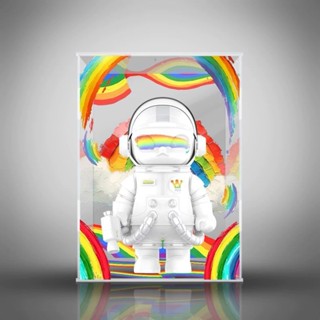 【盒子行動】POPMART泡泡瑪特 Molly 400%彩虹 展示盒 泡泡瑪特展示櫃