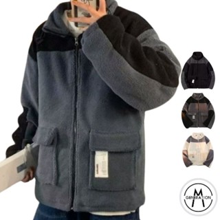 【M世代】冬季棉衣外套 刷毛加厚 潮流拼接撞色棉服 韓版休閒外套 長袖外套 男生外套 BCY8809