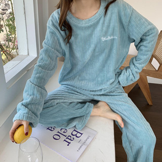 果果🎀【現貨速達~】睡衣套裝女 秋冬睡衣 珊瑚絨套裝 保暖家居服 加厚睡衣 暖暖套裝 絨毛睡衣 睡衣睡褲 毛毛睡衣