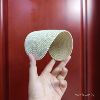 日常免運 bjd草帽346812分ob11小布blythe沙龍棉花娃娃草編帽子帽胚diy 8T61