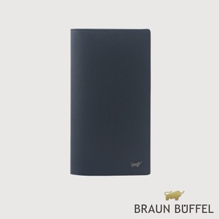 【BRAUN BUFFEL】默瑟-II 17卡兩折長夾-印度藍(德國小金牛台灣總代理)/BF384-631-II