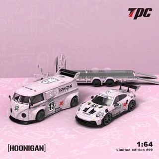 RNT3 1:64車模 911車模 大眾T1拖車模型 閤金汽車模型 拖車模型 閤金運輸車 運輸車模型 模擬拖車 模擬運輸