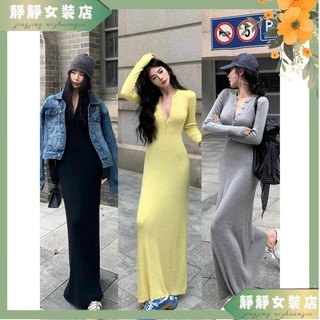 ✨台灣出貨✨ 洋裝 冬天女裝 女裝 長袖洋裝 連身洋裝 女裝 韓風女裝 韓版女裝 長洋裝