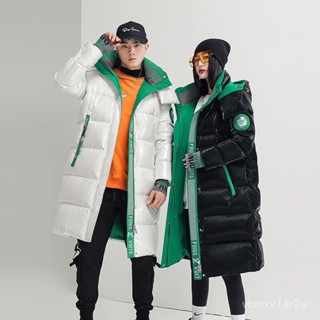 🔥羽絨棉中長款外套男 加絨大尺碼衣服 2024年新款棉衣女 冬天禦寒中老年爸爸厚棉衣 防寒防風保暖外套中長款情侶過膝