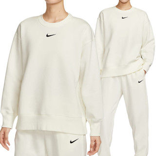 Nike Nsw Phnx Flc Os Long Cre 女款 米色 超寬鬆 運動 休閒 長袖 FZ4271-133