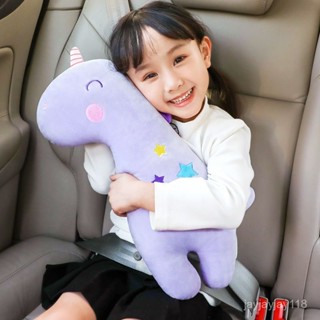 🌷限時下殺🌷汽車安全帶抱枕護頸枕睡覺抱枕可愛兔子小蜜蜂斑馬大象長頸鹿麋鹿小豬黃色小雞熊貓安全帶抱枕 6PPG