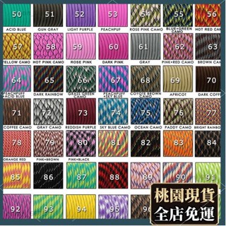 桃園有貨⚡️免運 精品 傘繩 戶外7芯 傘繩 登山多功能求生裝備應急纏繞編織手鍊繩安全繩110