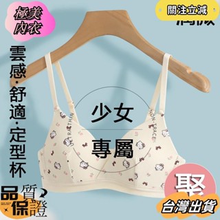 💕臺灣發貨💕限時特賣💕少女薄款內衣女小胸聚攏學生少女舒適無痕透氣無鋼圈甜美可愛文胸dfsd