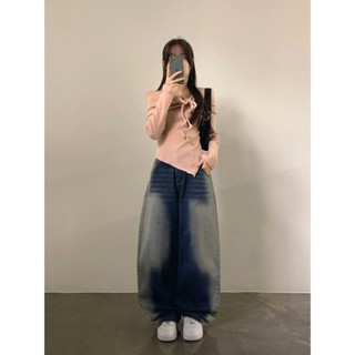 Codibook｜韓國 ondeed 復古風格寬版後鬆緊丹寧牛仔褲［預購］牛仔褲 女裝