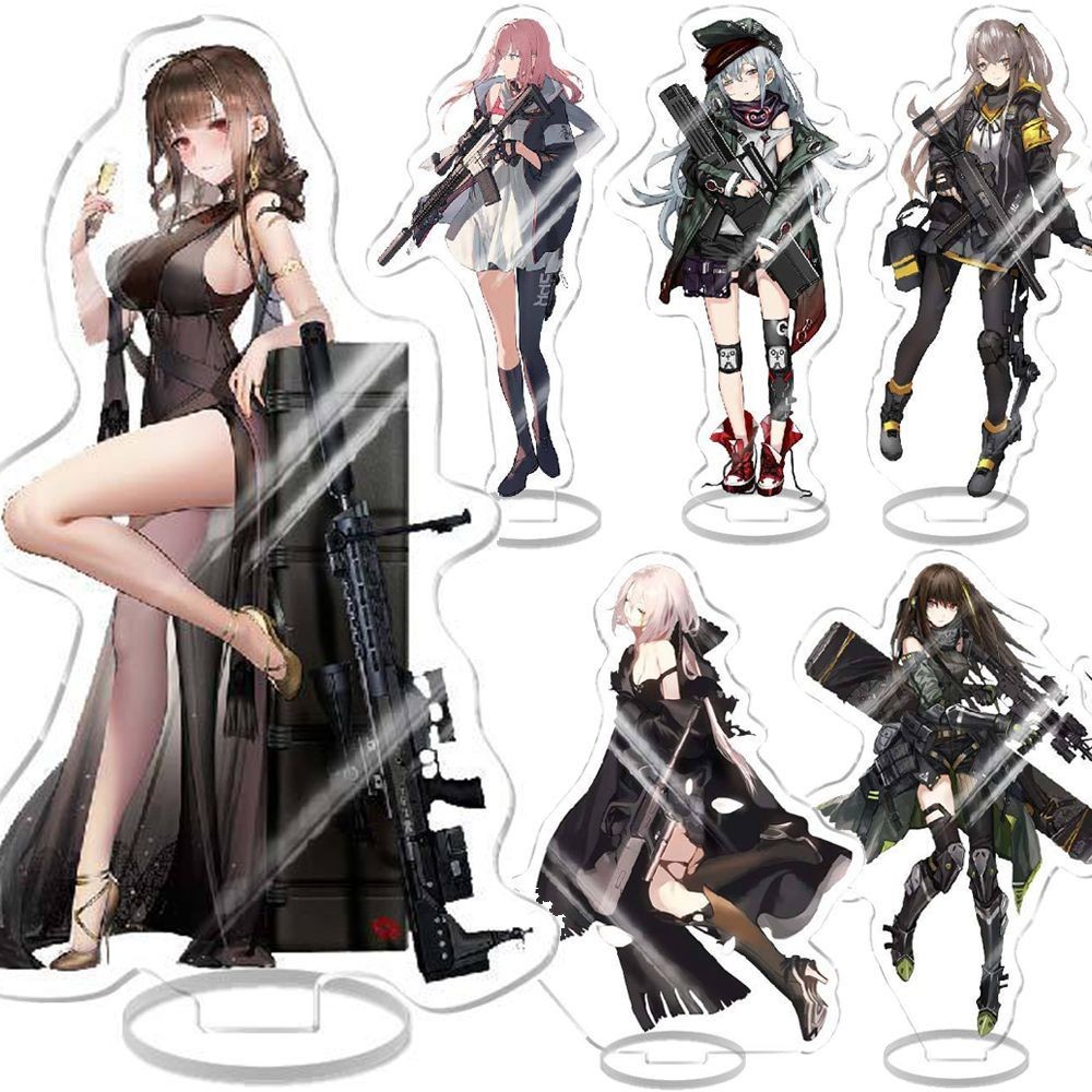 桃園出 少女前線 立牌 擺件 少女前線週邊 少女前綫遊戲週邊立牌 M4A1 M16A1 納甘左輪創意校園桌麵擺件禮品 3
