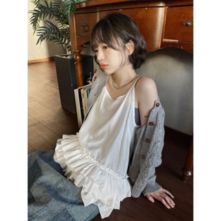 Codibook｜韓國 kim9hope 丹特荷葉邊長版無袖上衣［預購］無袖 女裝