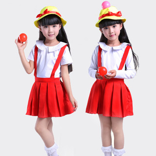✨臺灣 免運✨櫻桃小丸子服裝 兒童動漫公主裙錶演服 舞臺演出服 套裝 衣服 角色扮演 萬聖節服裝 兒童節錶演服