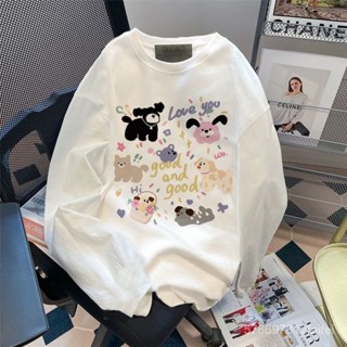 衣大倉 純棉上衣 長袖衣服 韓系上衣 卡通 t恤 學院風上衣 韓式衣服 寬鬆上衣