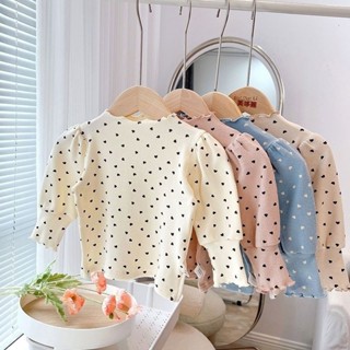 石頭剪刀布❤【現貨】童裝 兒童上衣 打底衣 內搭衣 女童長袖 女童 女寶寶 泡泡袖 德絨 保暖 秋冬季