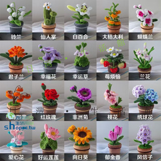 DIY手工盆栽材料包 嚮日葵材料包 永生花材料包 仿真花材料包 玫瑰花材料包 百閤花材料包 草莓材料包 鈴蘭花材料包