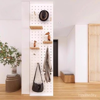 【宮崎駿傢俱 廠家直銷】#洞洞闆屏風隔斷衣櫃側闆客廳玄關入戶門置物架掛衣架實木收納整